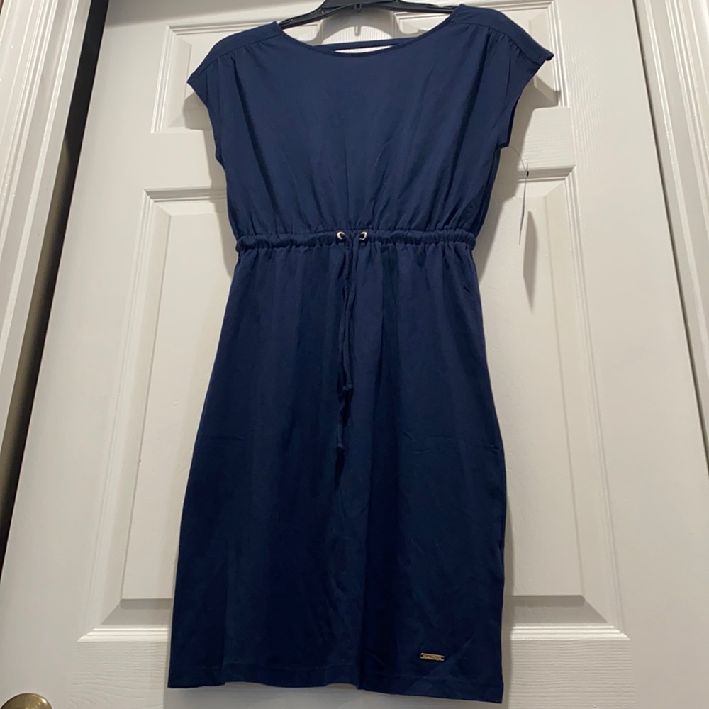 NWT Nautica women’s navy blue open-back dress